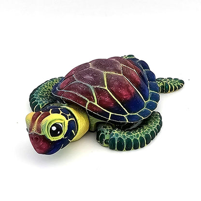 Prospect 3D - Baby Sea Turtle Articulated Figure - 3D Printed - Sea Turtle Shores Collection - 5x4.75x1.5 Dimensions