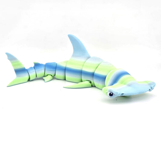 Prospect 3D - 3D Printed Shark Figurines – Great White & Hammerhead | 3" x 10.5" Ocean Decor