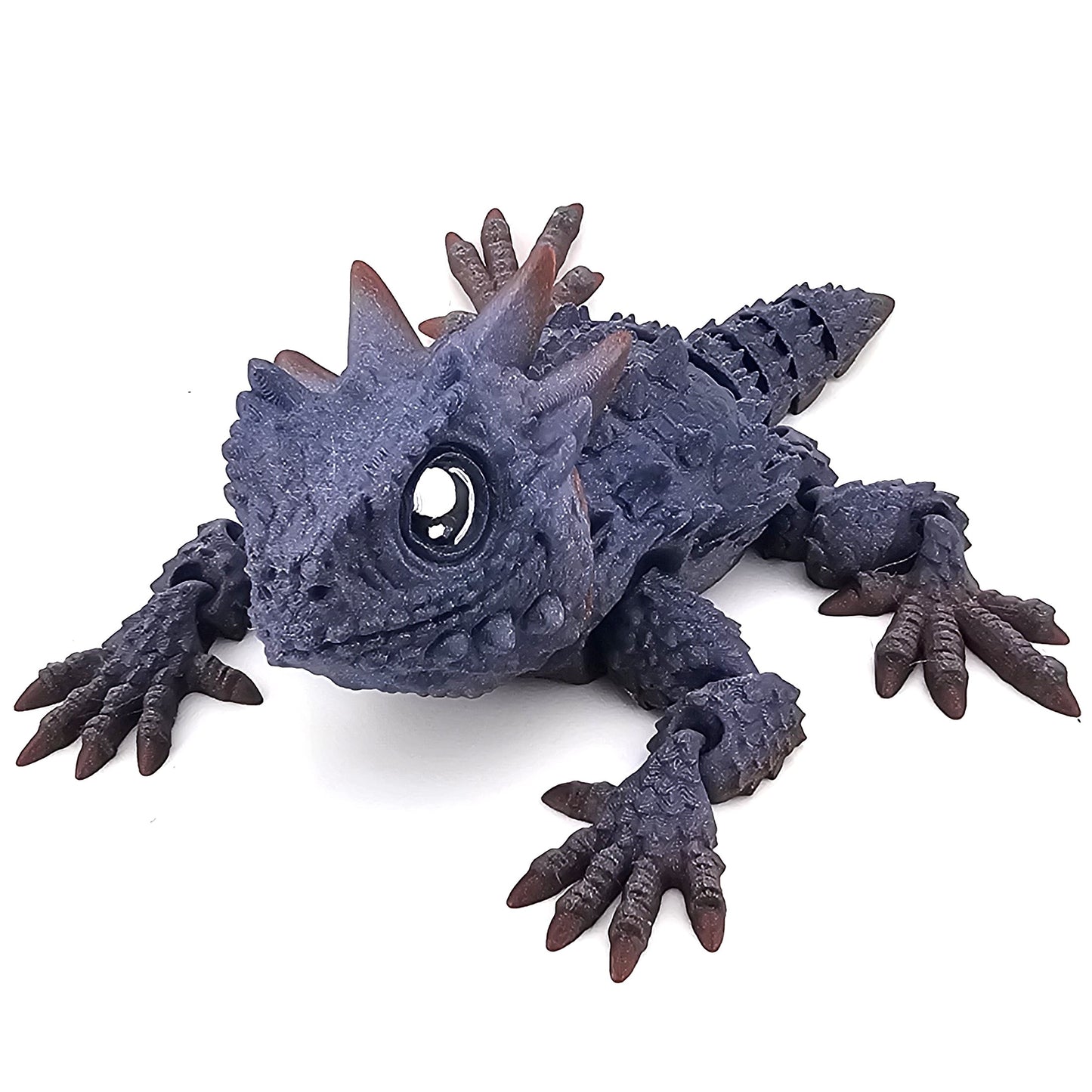 Prospect3D - 3D Printed Horned Lizard Figurine – 8" Desert Reptile Sculpture, Realistic Home Decor