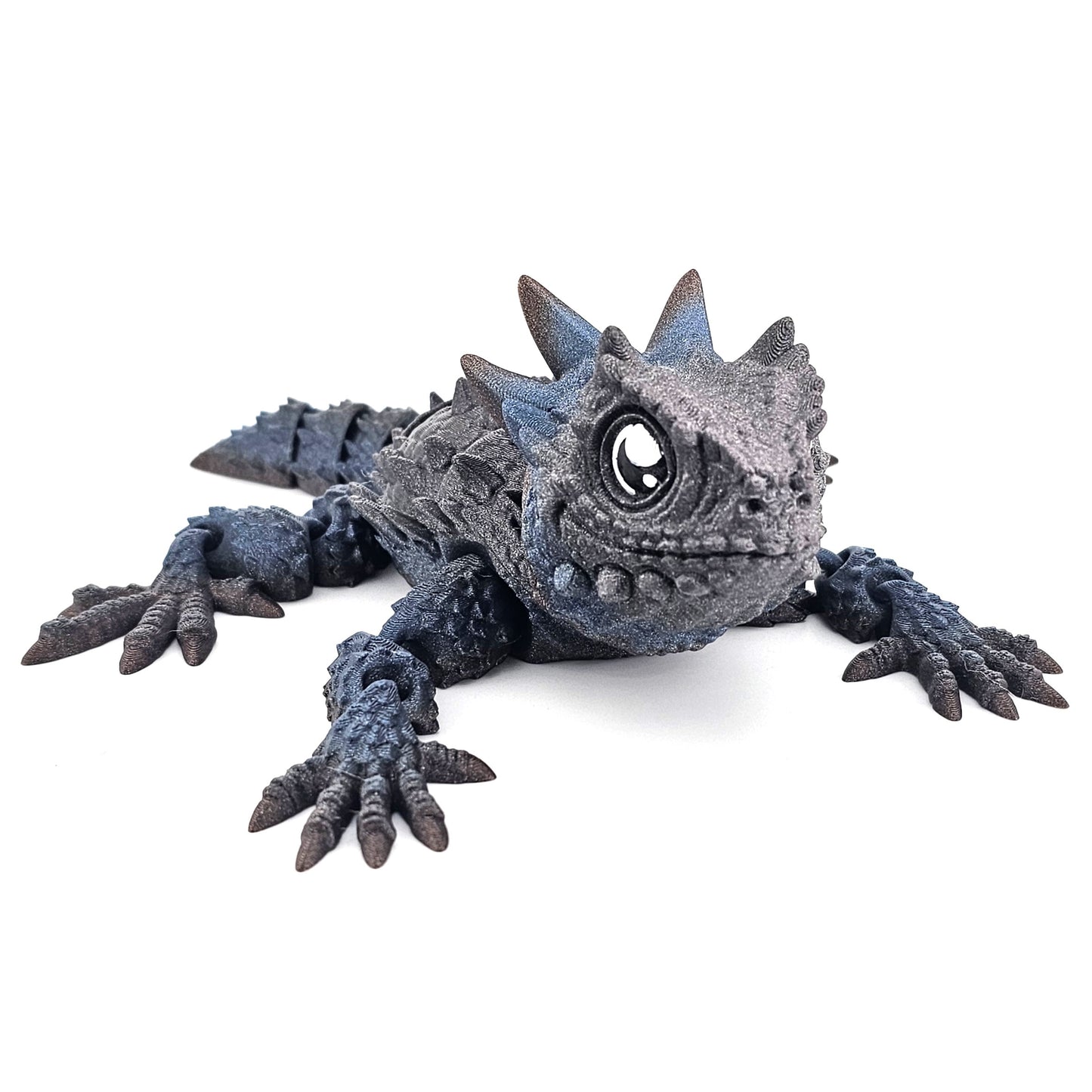 Prospect3D - 3D Printed Horned Lizard Figurine – 8" Desert Reptile Sculpture, Realistic Home Decor