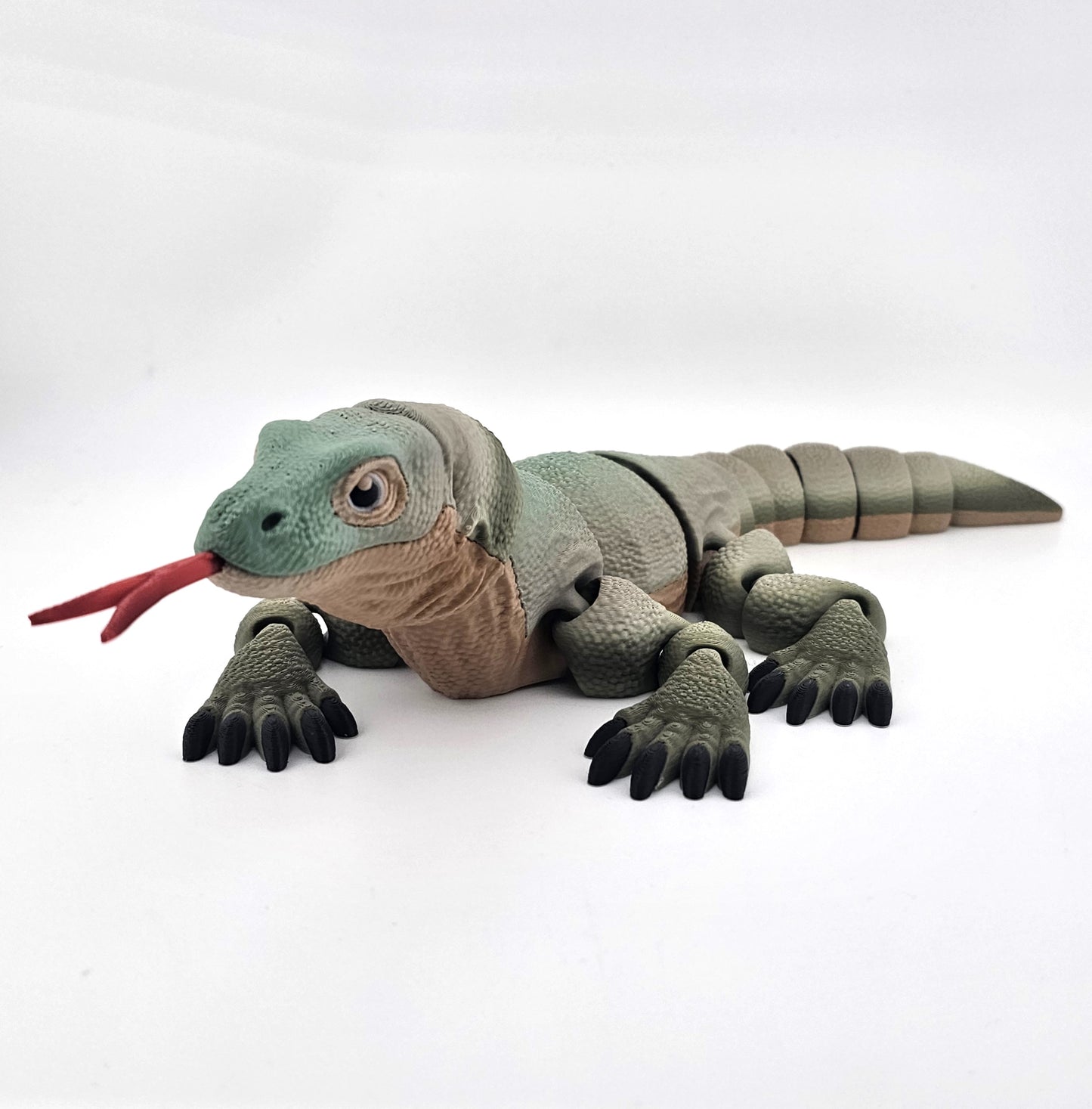 Prospect 3D - 3D Printed Komodo Dragon – Realistic Dragon Figure | 9.5" Wide x 14.5" Long