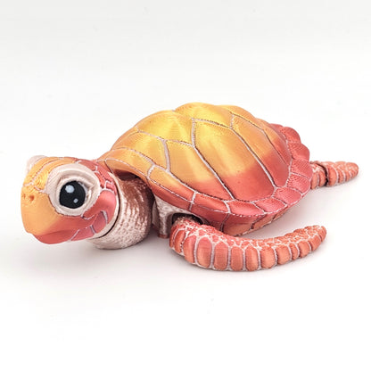 Prospect 3D - Baby Sea Turtle Articulated Figure - 3D Printed - Sea Turtle Shores Collection - 5x4.75x1.5 Dimensions