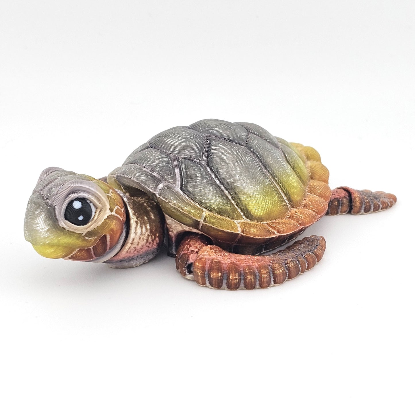Prospect 3D - Baby Sea Turtle Articulated Figure - 3D Printed - Sea Turtle Shores Collection - 5x4.75x1.5 Dimensions