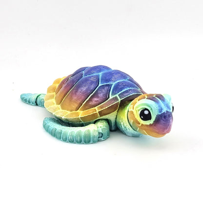 Prospect 3D - Baby Sea Turtle Articulated Figure - 3D Printed - Sea Turtle Shores Collection - 5x4.75x1.5 Dimensions
