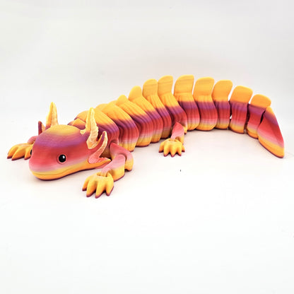 Prospect 3D - Large Articulated Axolotl Fidget Toy (13.5") - Sea Turtle Shores Collection