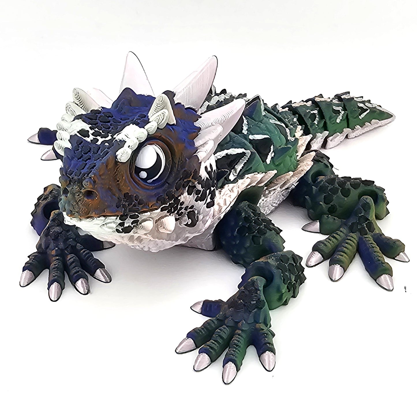 Prospect3D - 3D Printed Horned Lizard Figurine – 8" Desert Reptile Sculpture, Realistic Home Decor
