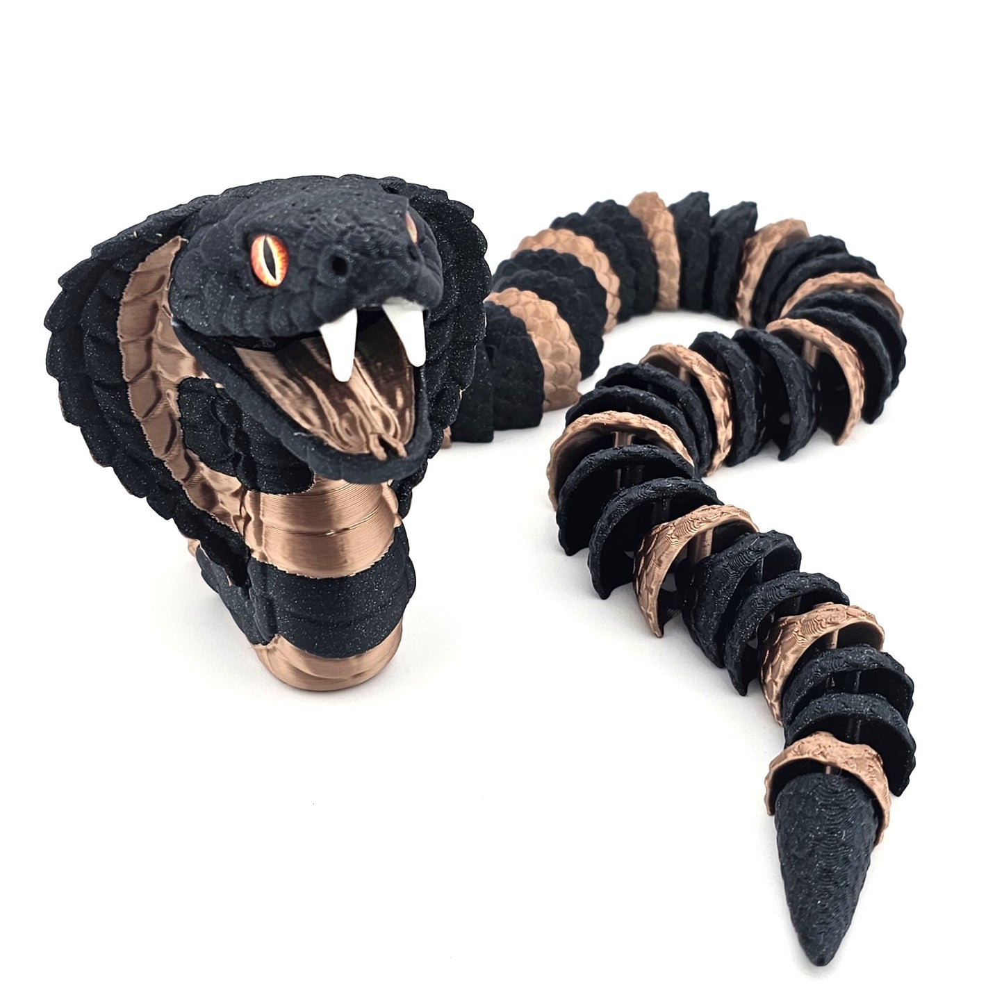 Prospect 3D - 3D Printed Realistic Snakes – 24"–30" Poseable Reptile Models (King Cobra, Copperhead, Horned Viper, Gaboon Viper &amp; More)