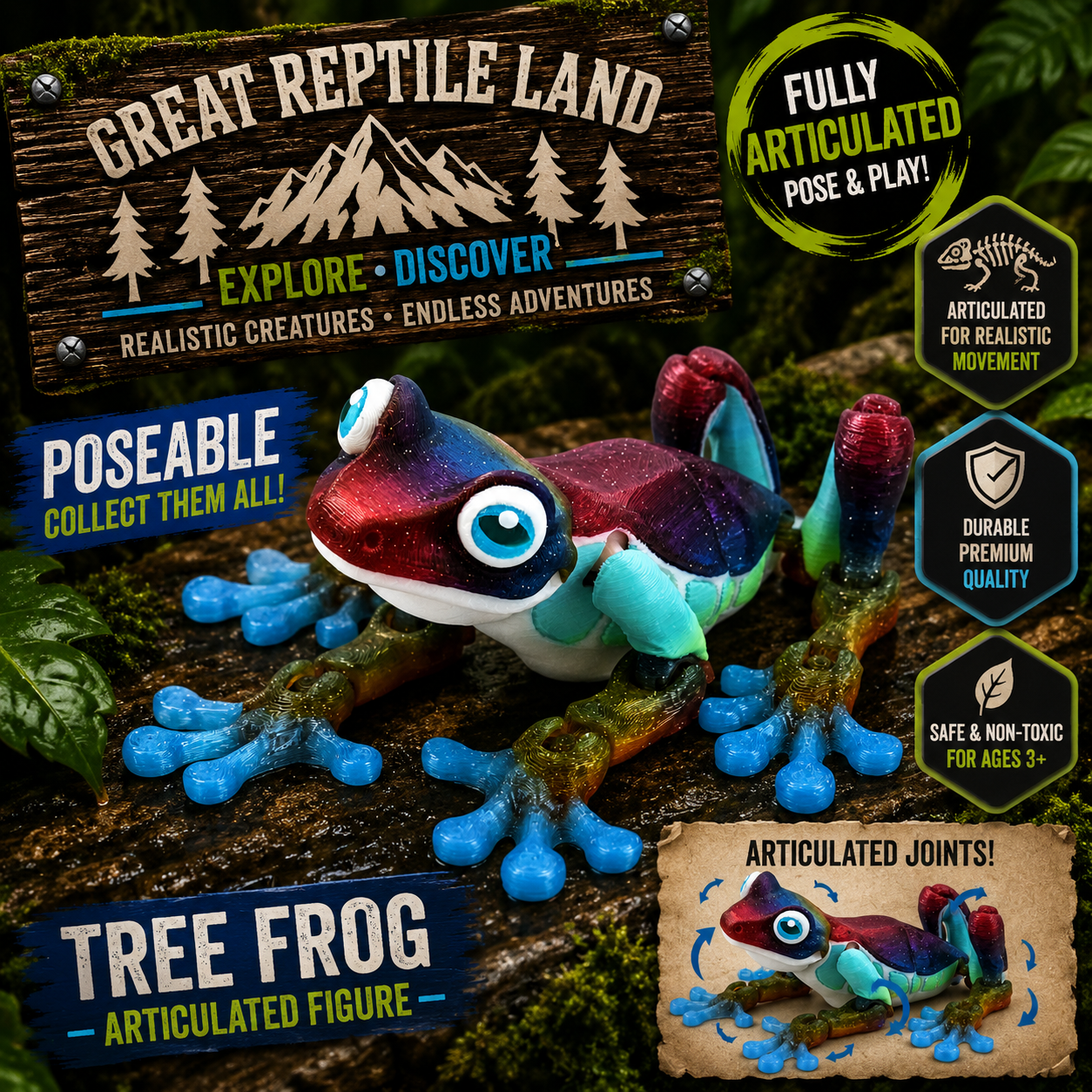 Prospect 3D - 3D Printed Frogs – Great Reptile Land Collection