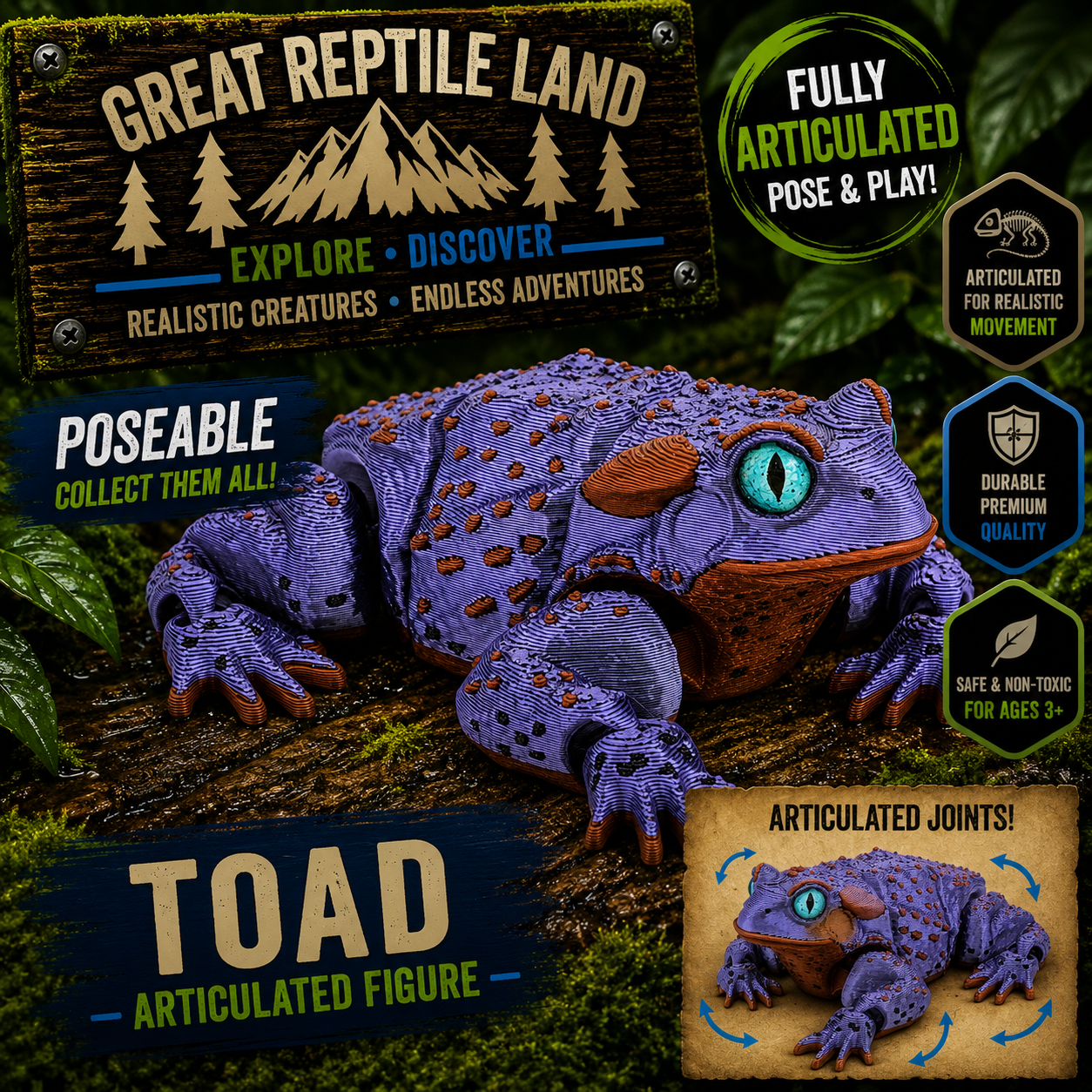 Prospect 3D - 3D Printed Frogs – Great Reptile Land Collection