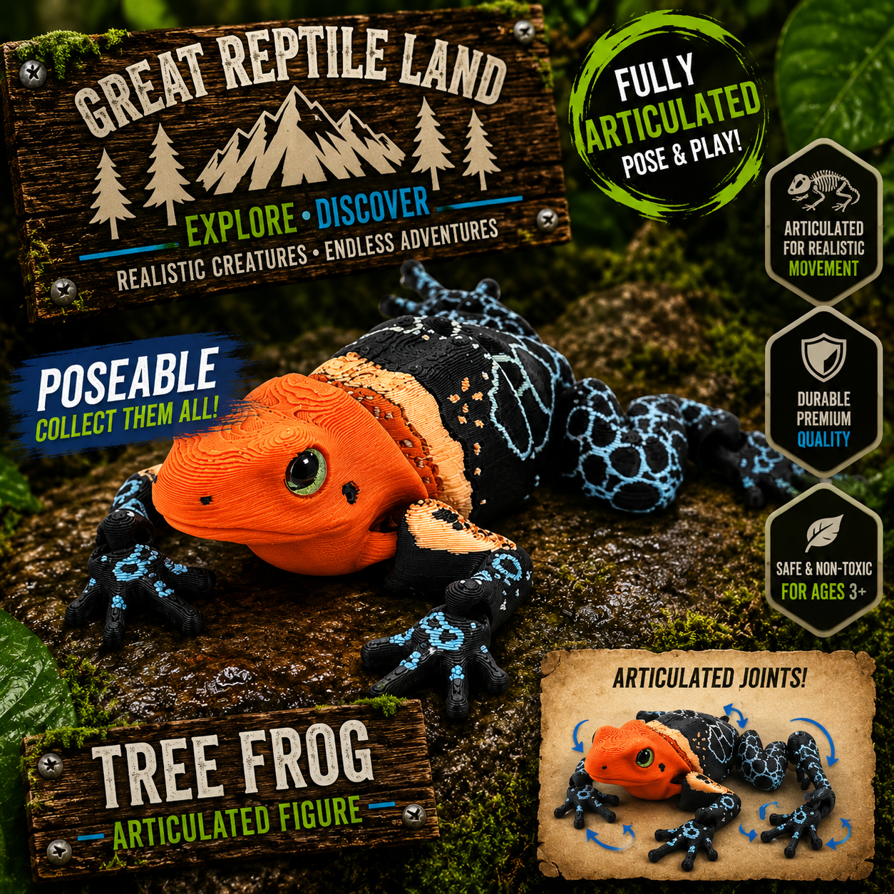 Prospect 3D - 3D Printed Frogs – Great Reptile Land Collection
