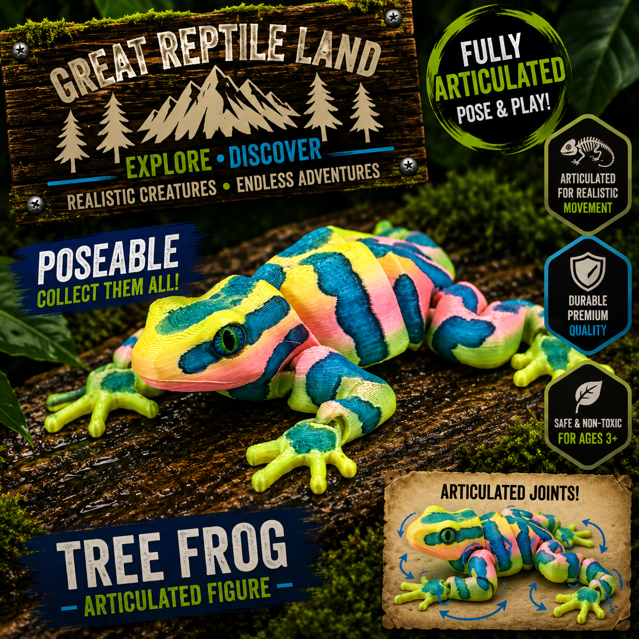 Prospect 3D - 3D Printed Frogs – Great Reptile Land Collection