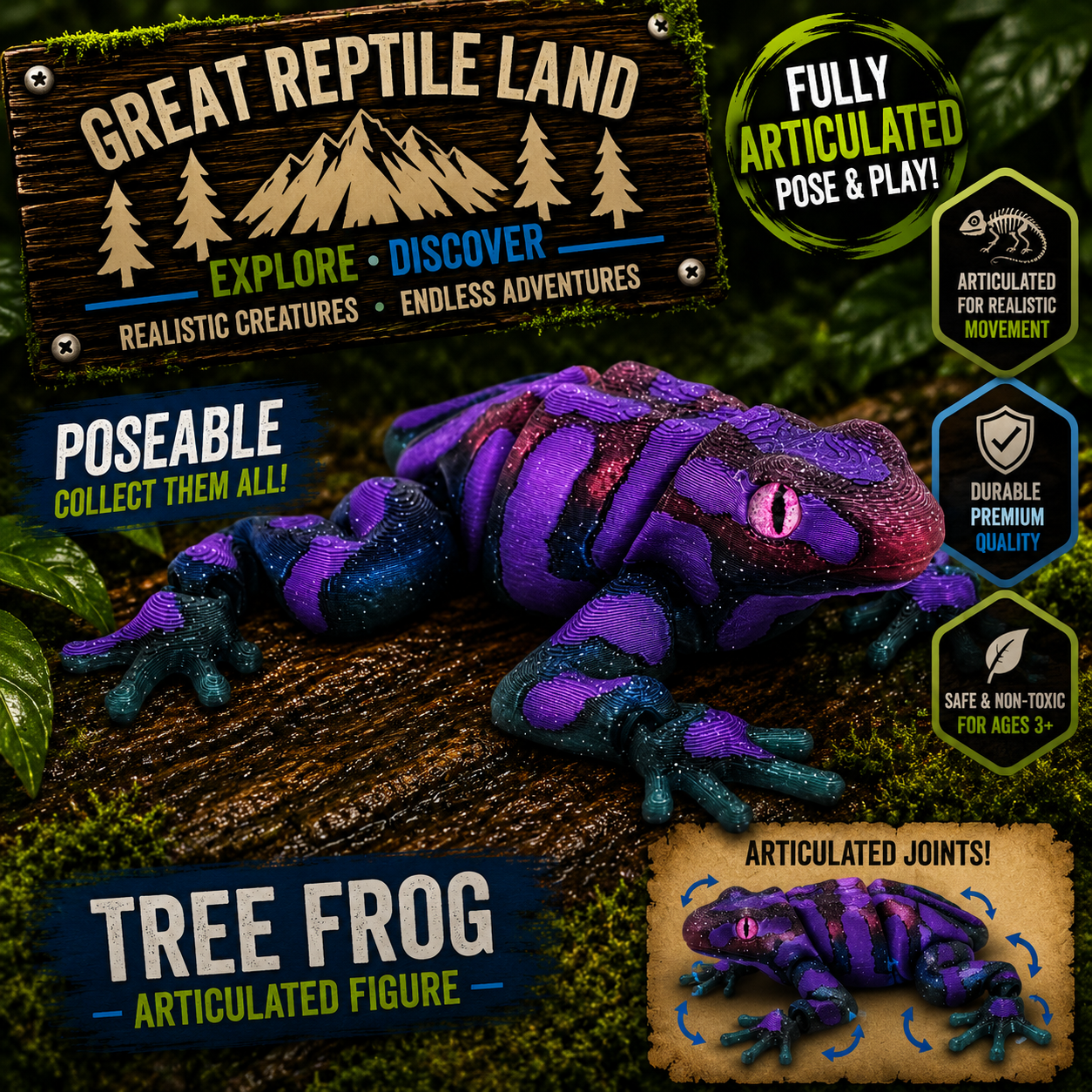 Prospect 3D - 3D Printed Frogs – Great Reptile Land Collection