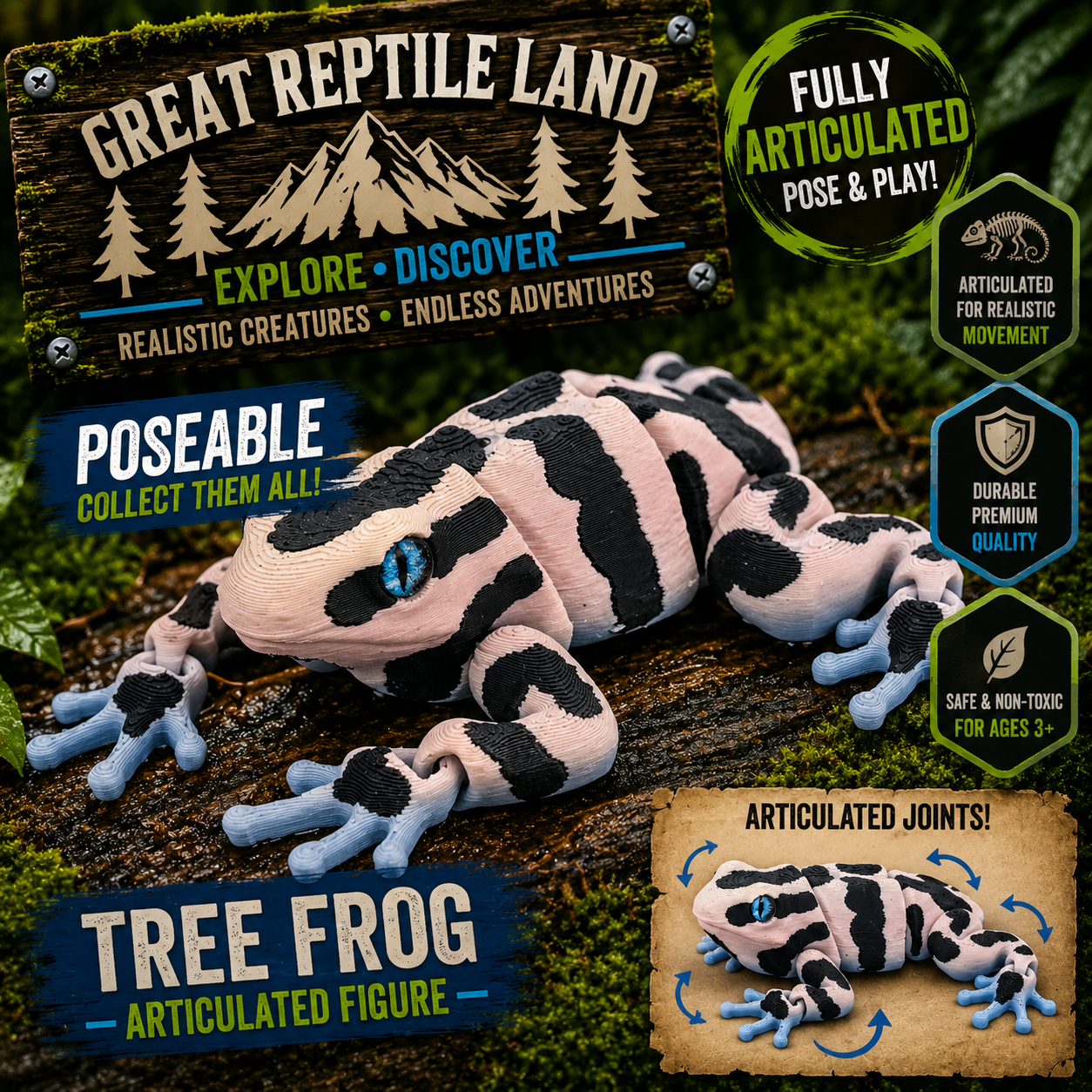 Prospect 3D - 3D Printed Frogs – Great Reptile Land Collection