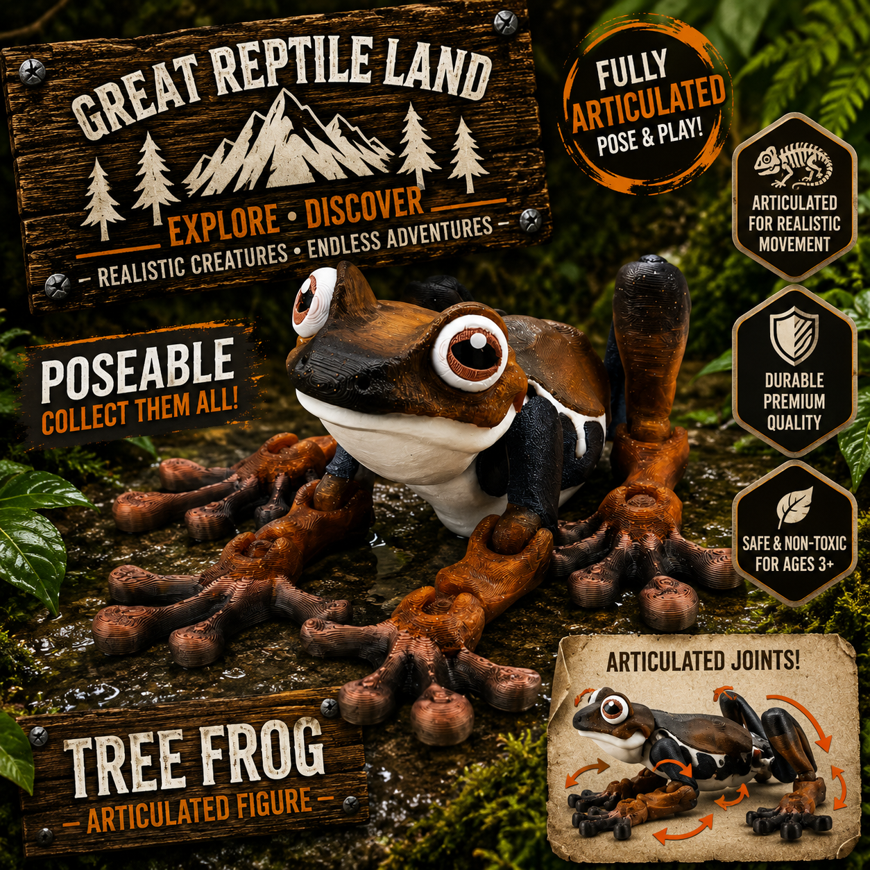 Prospect 3D - 3D Printed Frogs – Great Reptile Land Collection
