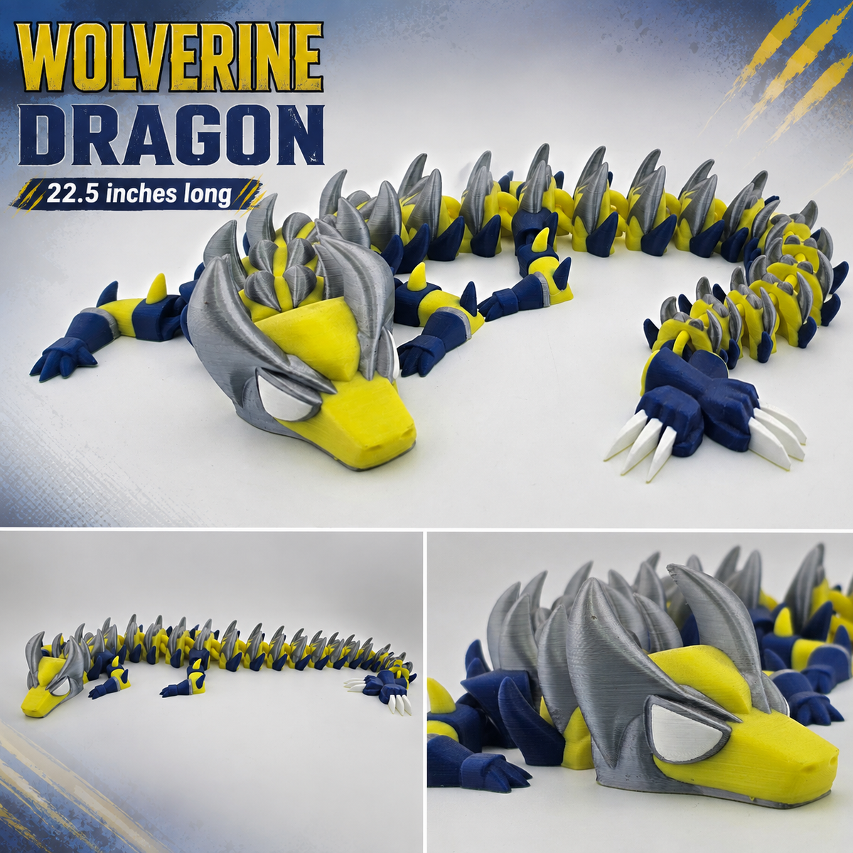 Dragon's Lair Ground Crawler — Articulated 3D Printed Dragon (23–25")