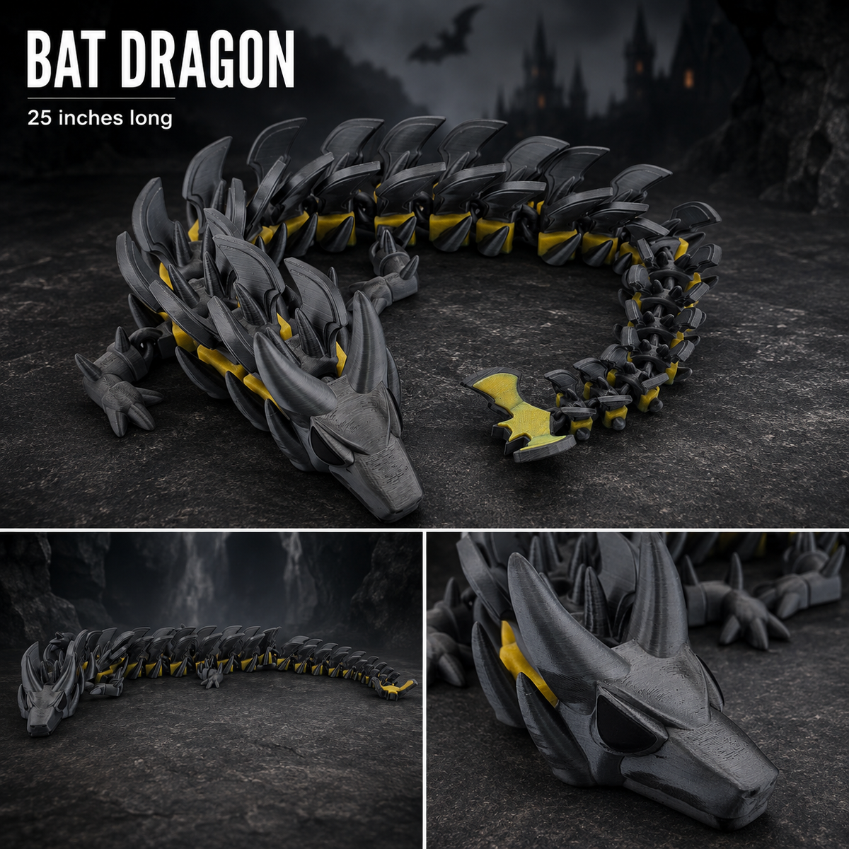 Dragon's Lair Ground Crawler — Articulated 3D Printed Dragon (23–25")