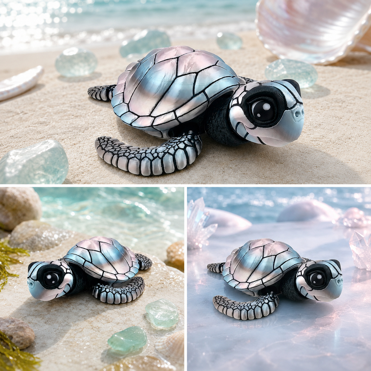 Prospect 3D -3D Printed Jumbo Sea Turtle – Coastal Ocean Decor | 9.5" x 10.5"