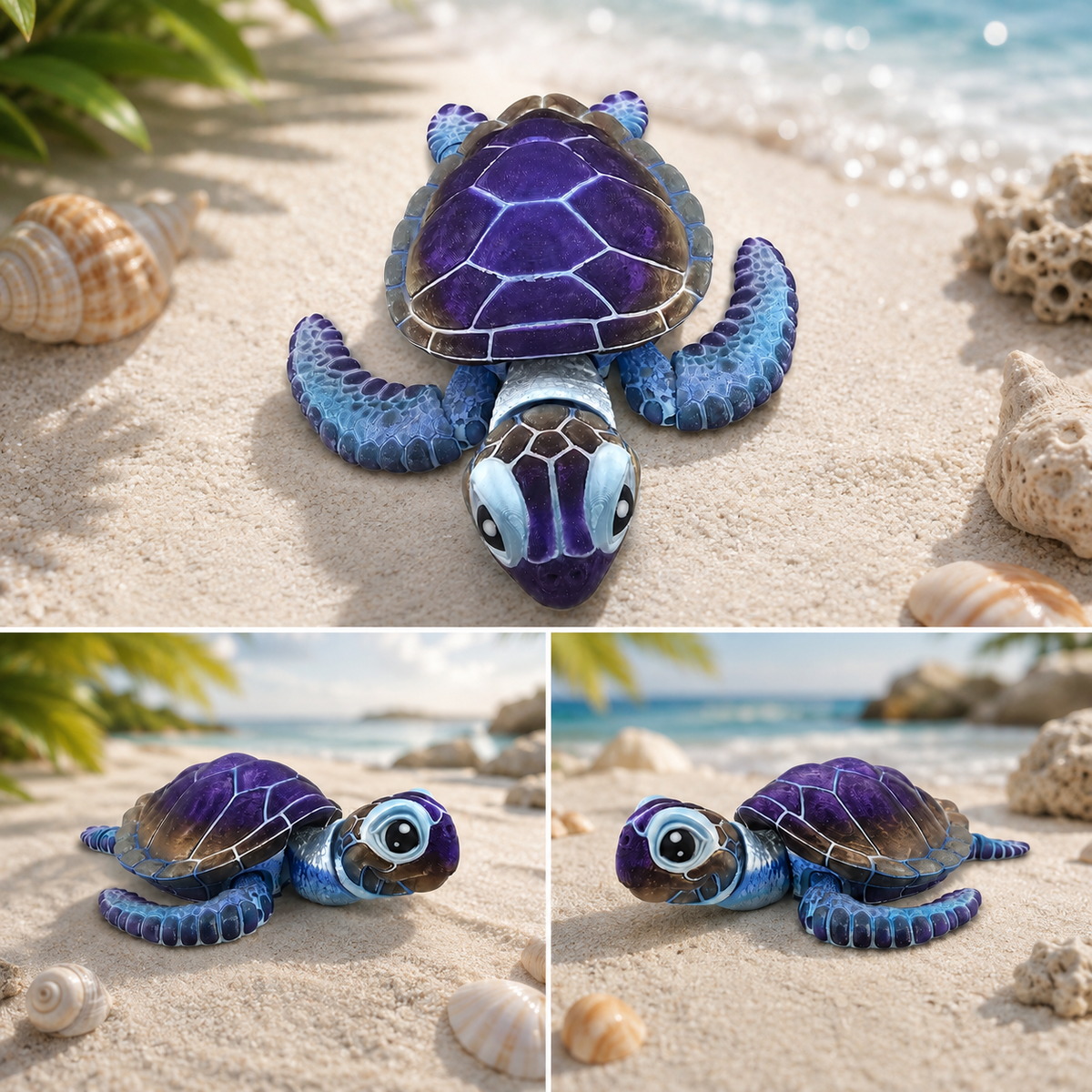 Prospect 3D -3D Printed Jumbo Sea Turtle – Coastal Ocean Decor | 9.5" x 10.5"