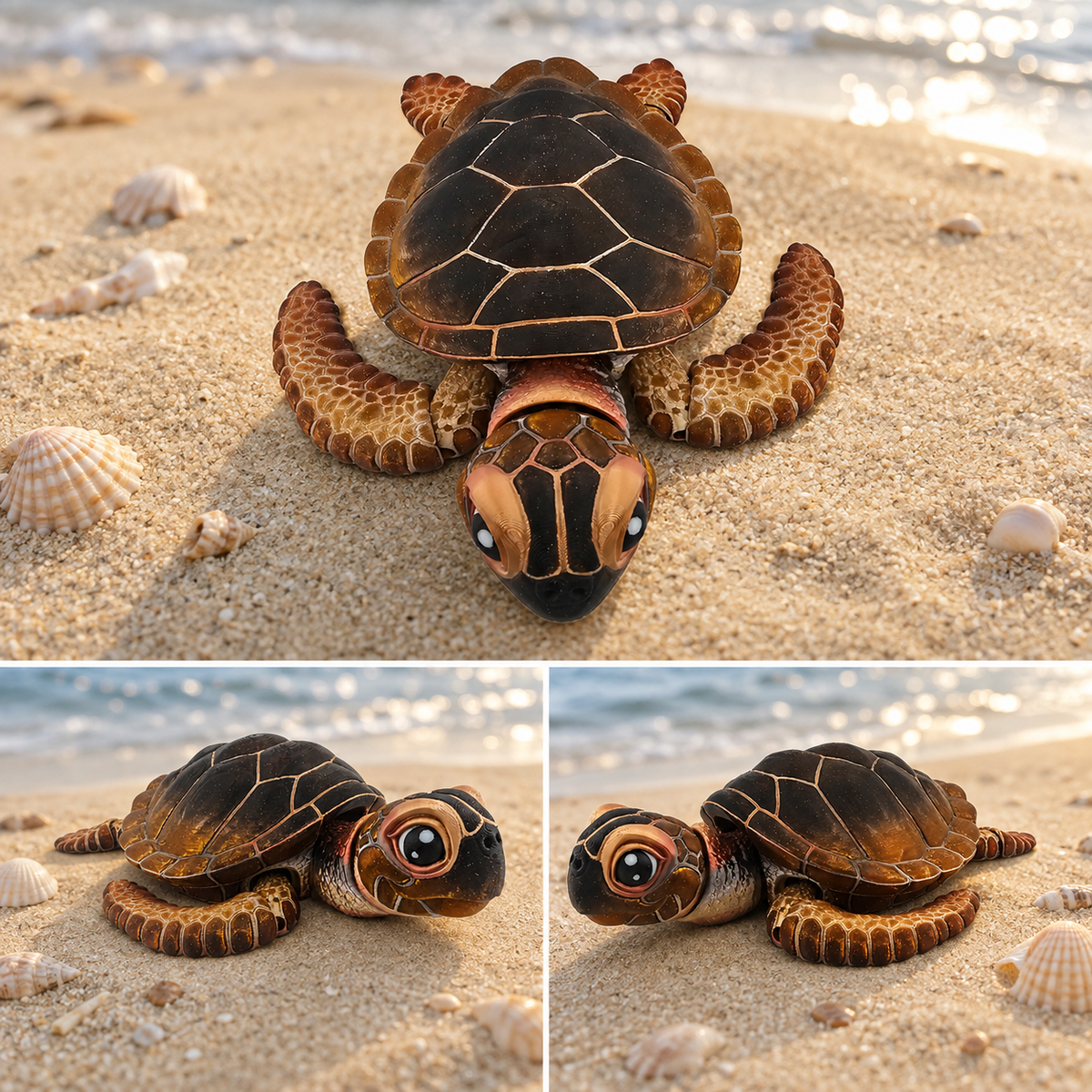 Prospect 3D -3D Printed Jumbo Sea Turtle – Coastal Ocean Decor | 9.5" x 10.5"
