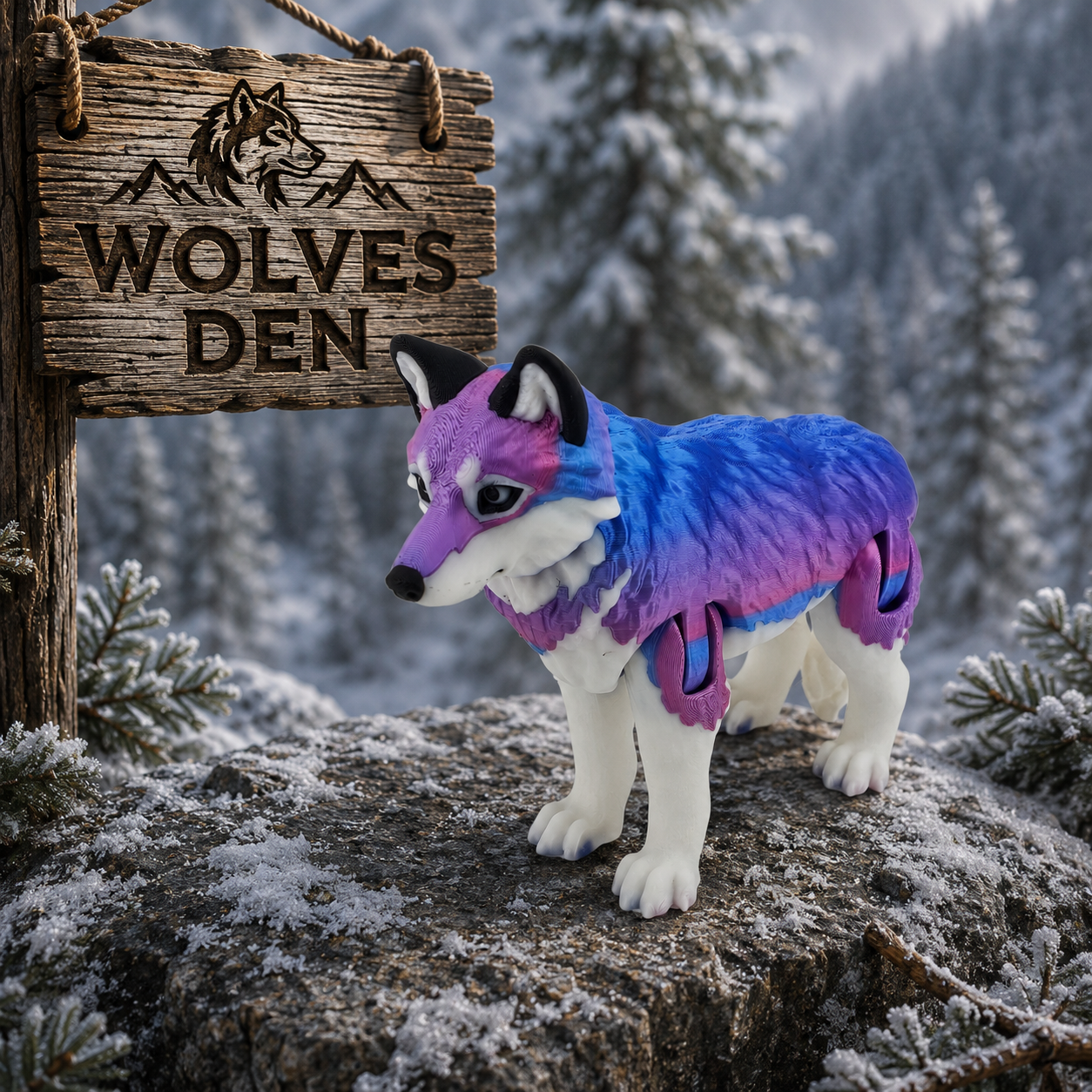 Prospect 3D - Wolves Den - Realistic Wolf -Beautiful Home Decor