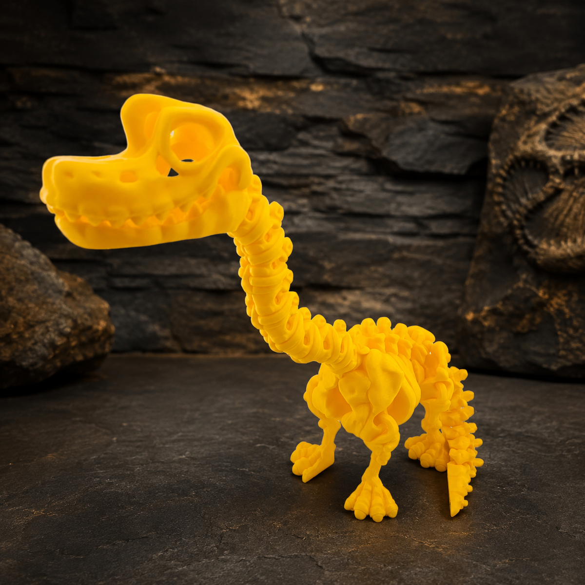 Prospect 3D - The Bone Yard - Jumbo Benny's 13.75 Inches Tall Dinosaur Skeleton with Detailed Bone Structure and Playful Grin for Dino Enthusiasts