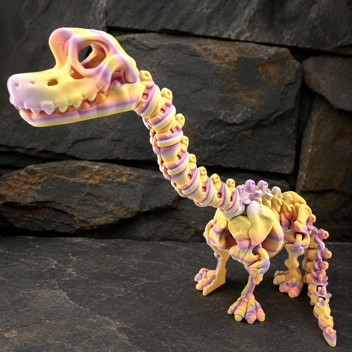 Prospect 3D - The Bone Yard - Jumbo Benny's 13.75 Inches Tall Dinosaur Skeleton with Detailed Bone Structure and Playful Grin for Dino Enthusiasts
