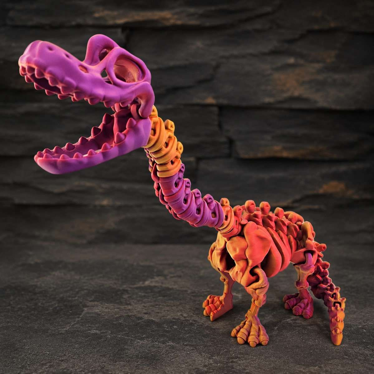 Prospect 3D - The Bone Yard - Jumbo Benny's 13.75 Inches Tall Dinosaur Skeleton with Detailed Bone Structure and Playful Grin for Dino Enthusiasts