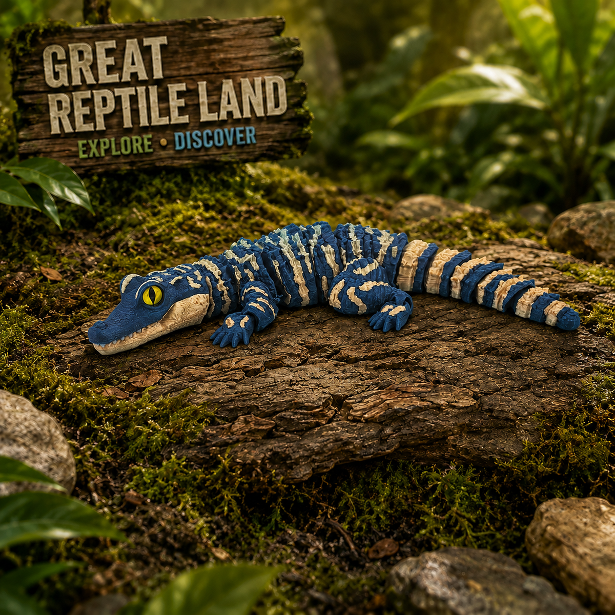 Prospect 3D - 3D Printed Alligator Figurine – 9.5" Long - Great Reptile Land
