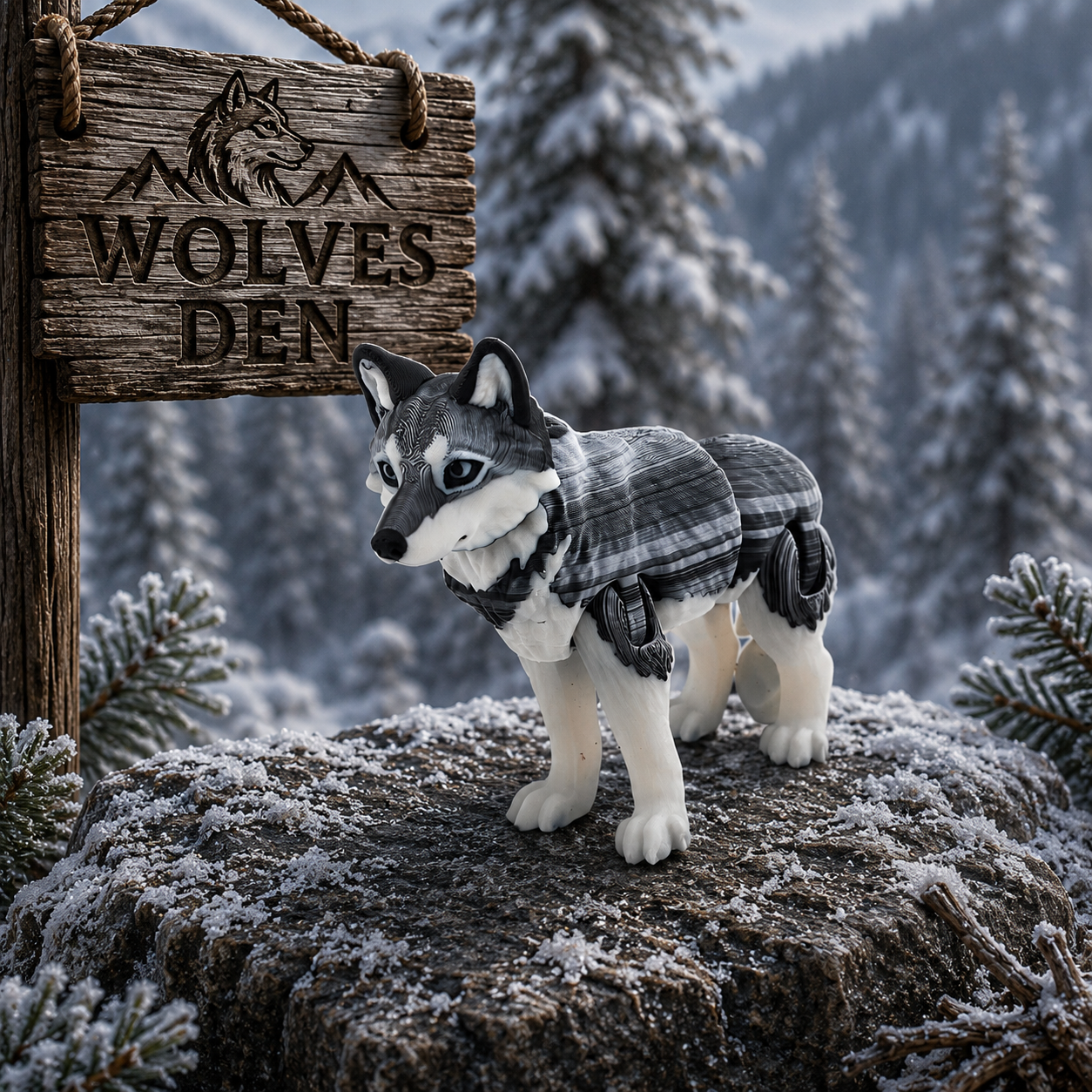 Prospect 3D - Wolves Den - Realistic Wolf -Beautiful Home Decor