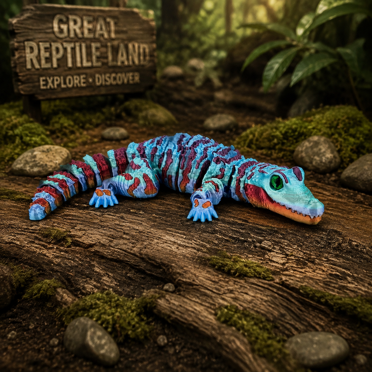 Prospect 3D - 3D Printed Alligator Figurine – 9.5" Long - Great Reptile Land