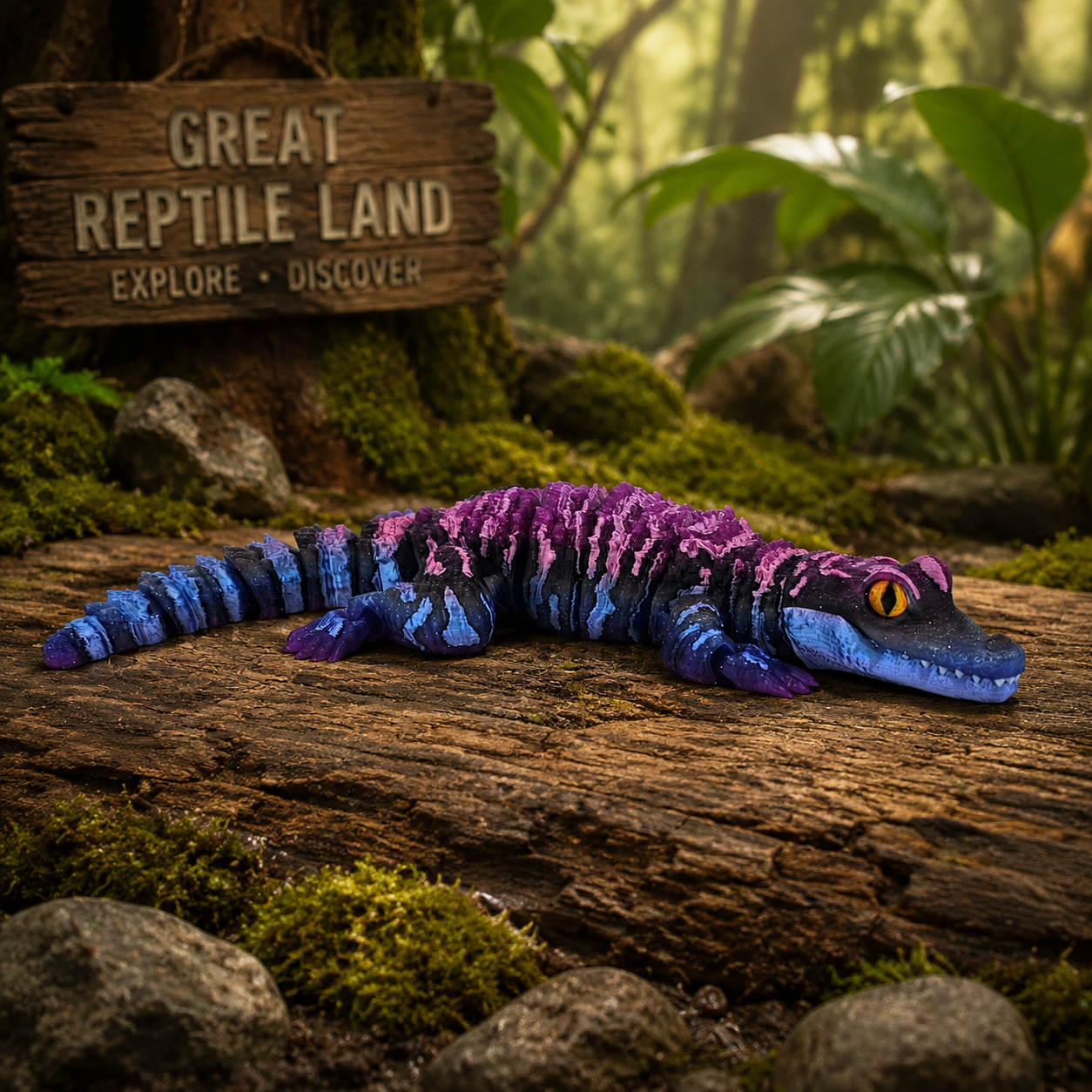 Prospect 3D - 3D Printed Alligator Figurine – 9.5" Long - Great Reptile Land