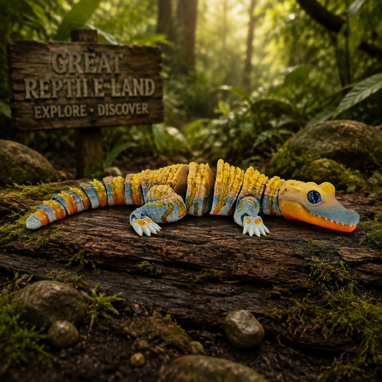 Prospect 3D - 3D Printed Alligator Figurine – 9.5" Long - Great Reptile Land