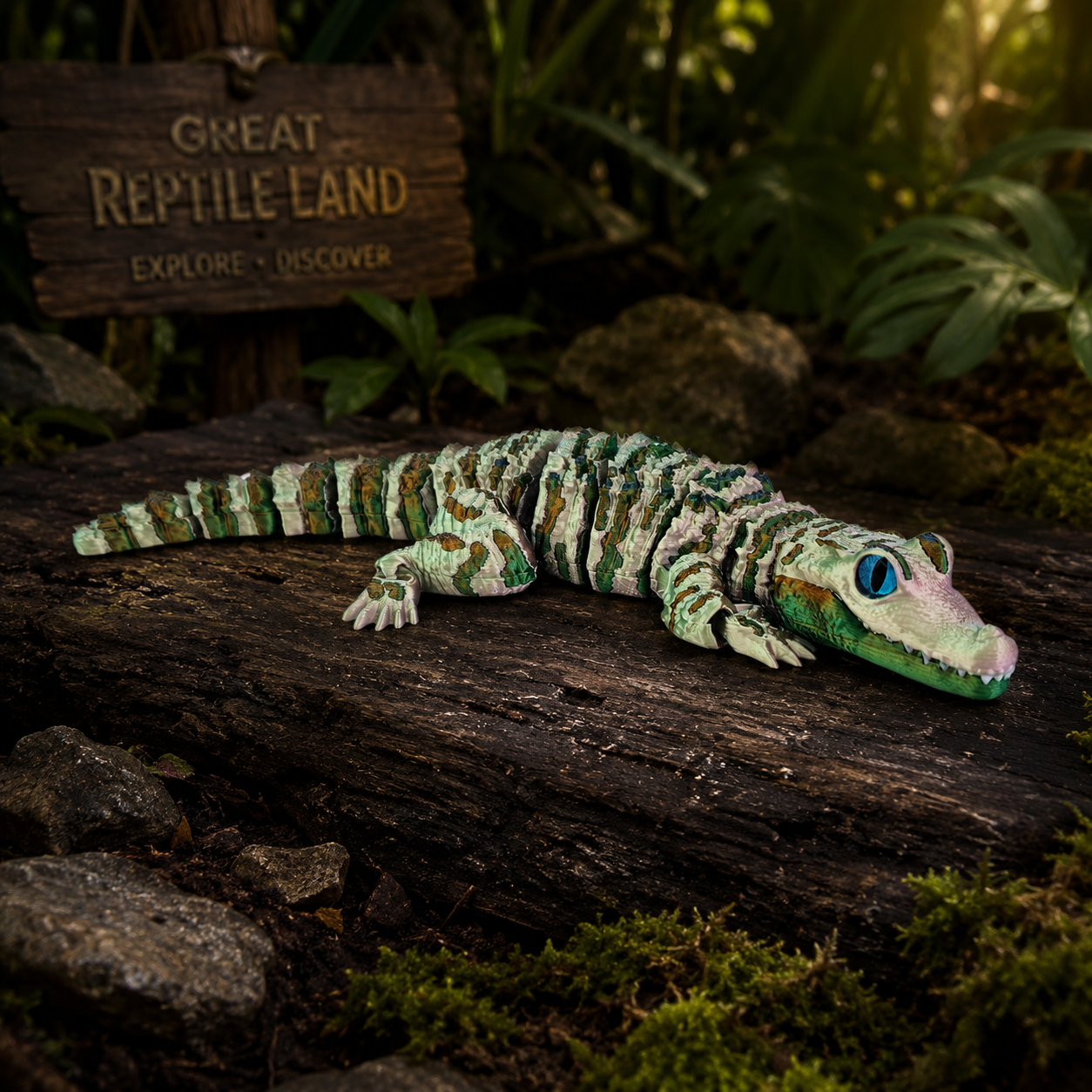Prospect 3D - 3D Printed Alligator Figurine – 9.5" Long - Great Reptile Land