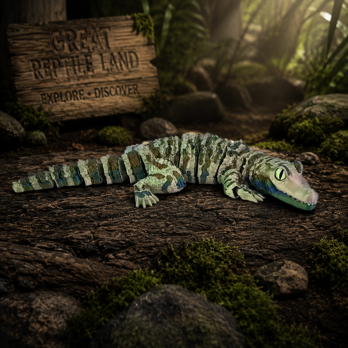 Prospect 3D - 3D Printed Alligator Figurine – 9.5" Long - Great Reptile Land