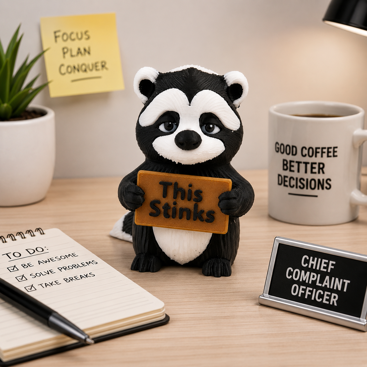 Prospect 3D - 3D Printed “Small Animals With Attitude” – Quirky Miniature Creatures for Desk, Shelf or Gifts