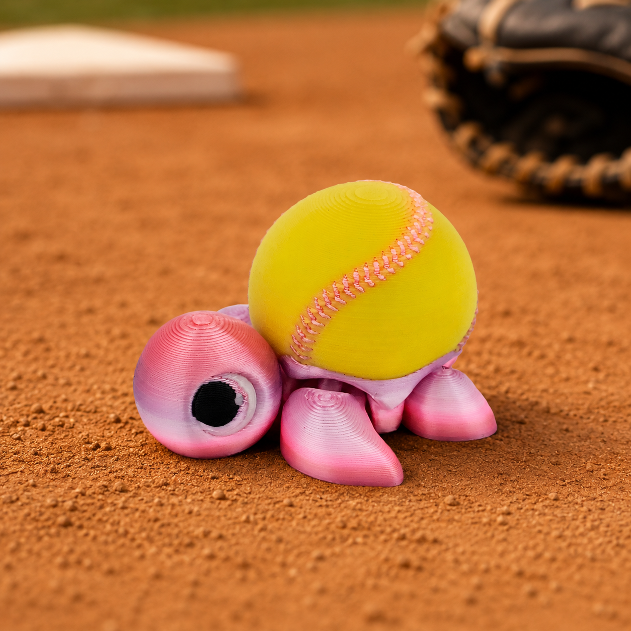 Prospect 3D - Sports Theme Mini Sea Turtle – 3D Printed – Baseball, Basketball, Soccer, Hockey - Sea Turtle Island Collection