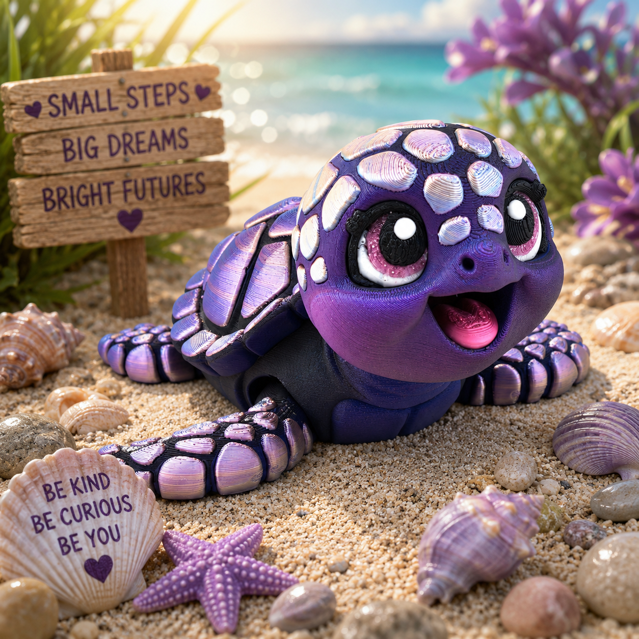 Prospect 3D - Happy Baby Sea Turtle – 3D Printed - Sea Turtle Shores Collection