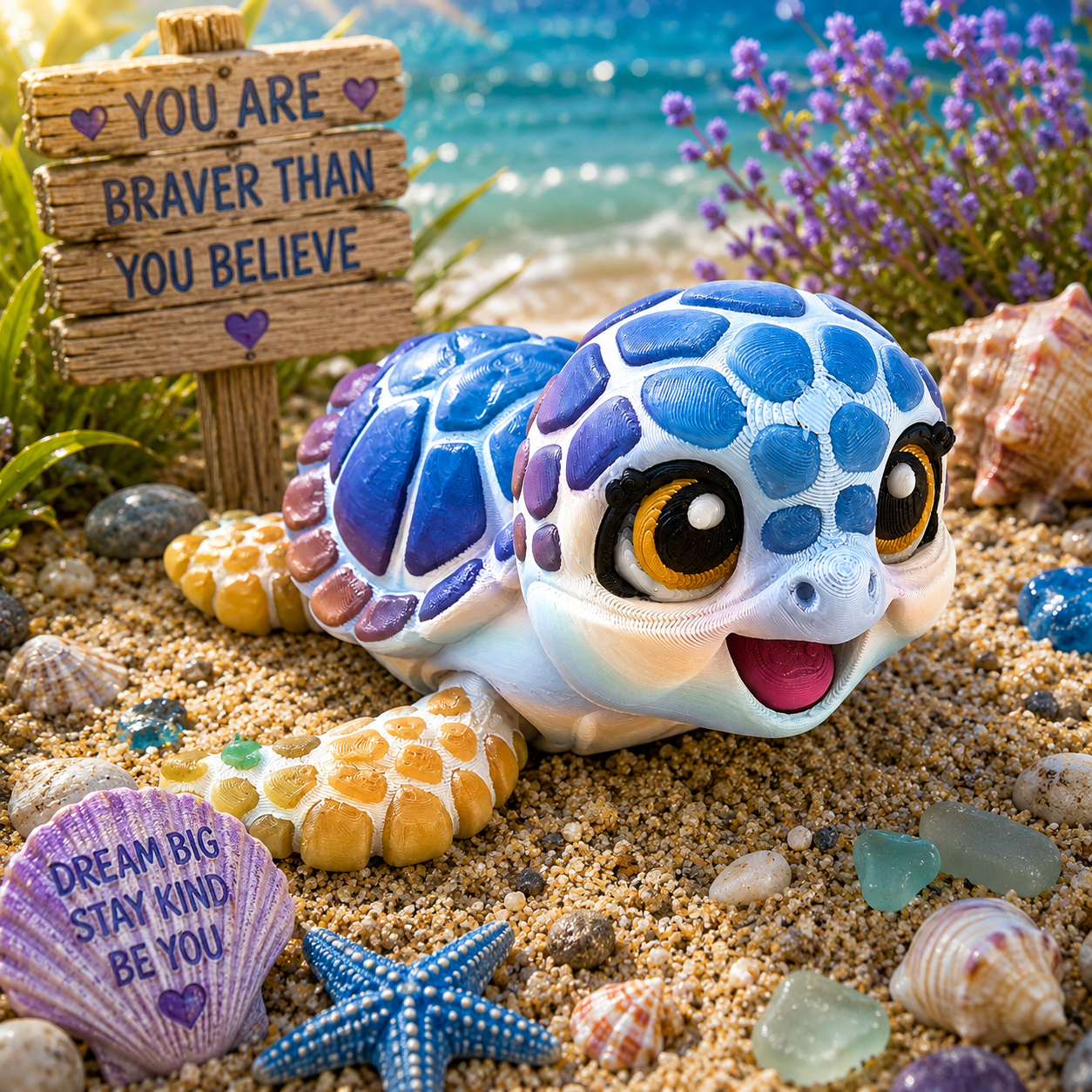 Prospect 3D - Happy Baby Sea Turtle – 3D Printed - Sea Turtle Shores Collection