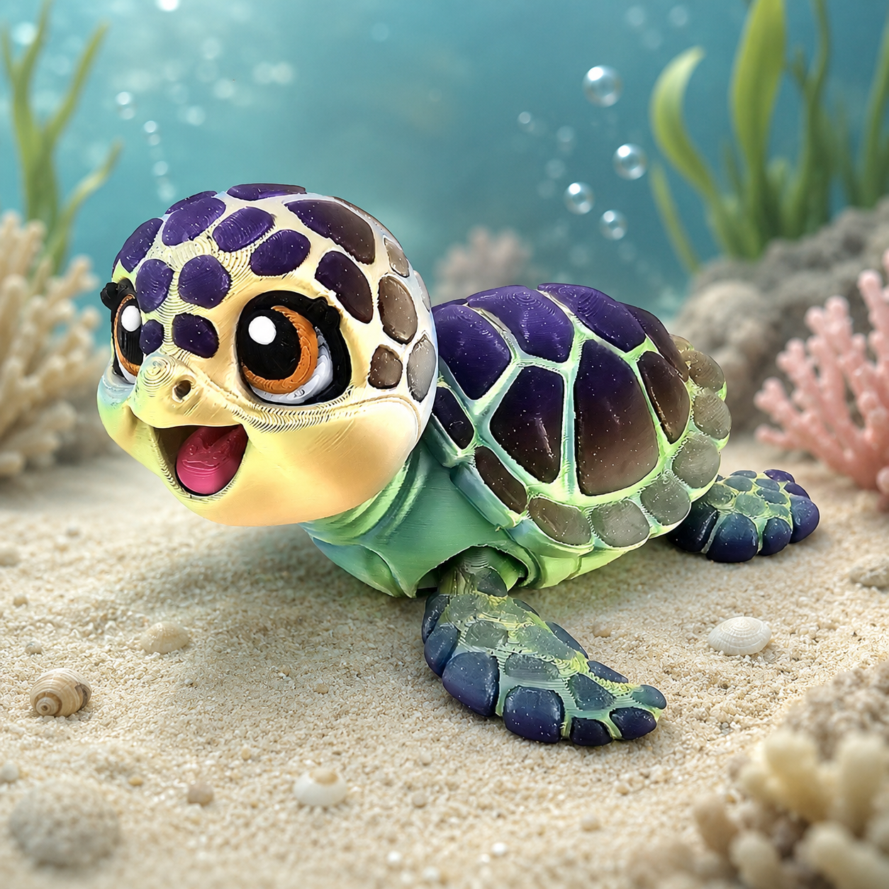 Prospect 3D - Happy Baby Sea Turtle – 3D Printed - Sea Turtle Shores Collection