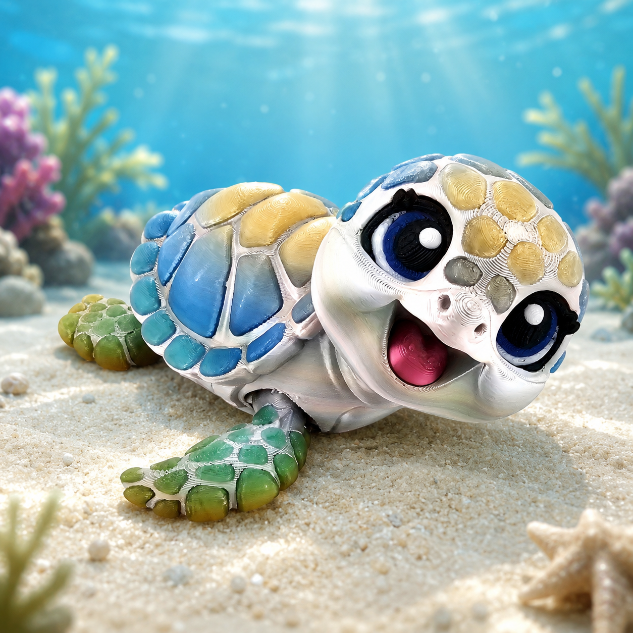Prospect 3D - Happy Baby Sea Turtle – 3D Printed - Sea Turtle Shores Collection