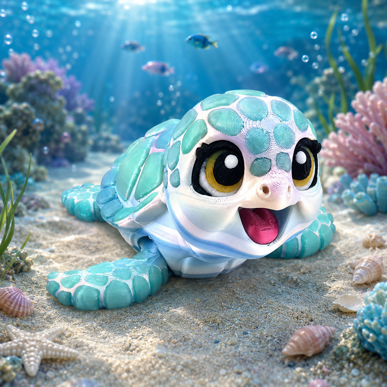 Prospect 3D - Happy Baby Sea Turtle – 3D Printed - Sea Turtle Shores Collection
