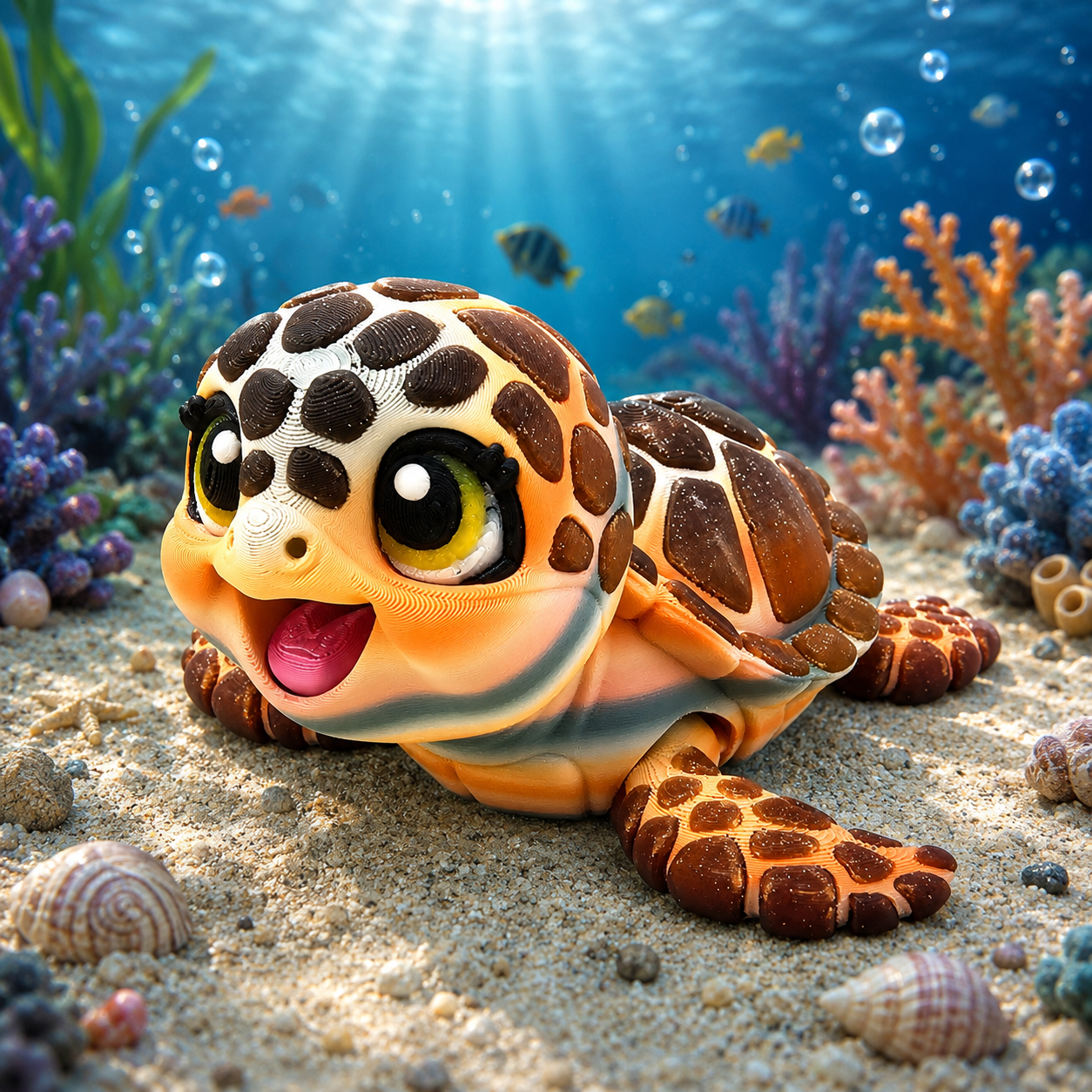 Prospect 3D - Happy Baby Sea Turtle – 3D Printed - Sea Turtle Shores Collection