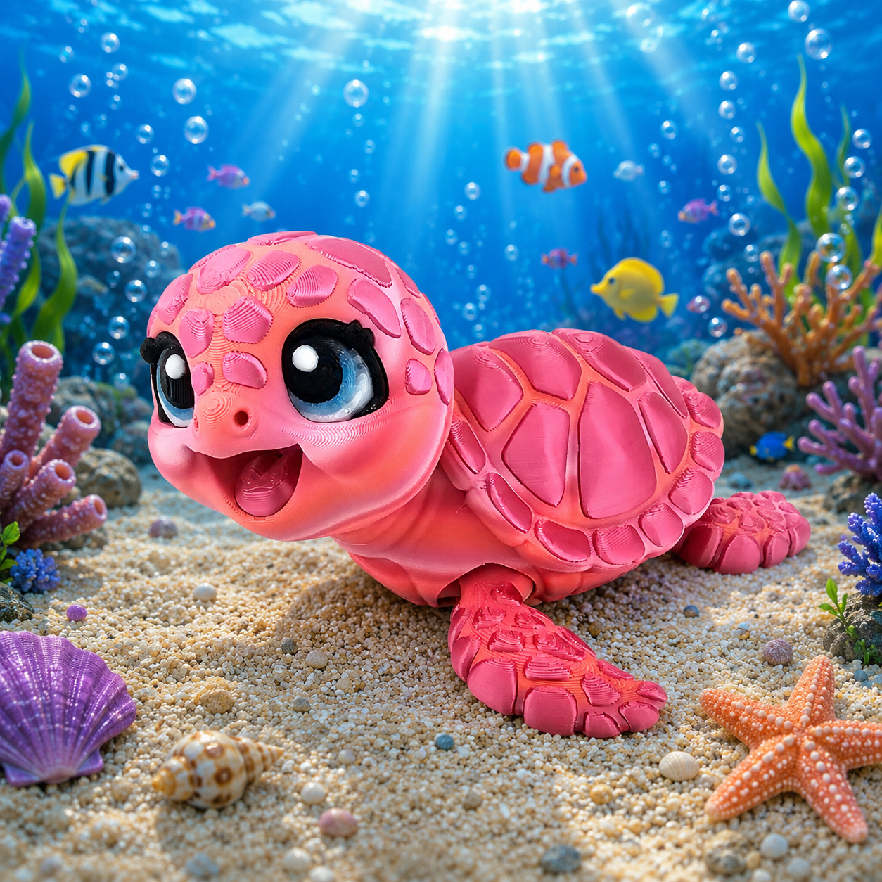Prospect 3D - Happy Baby Sea Turtle – 3D Printed - Sea Turtle Shores Collection