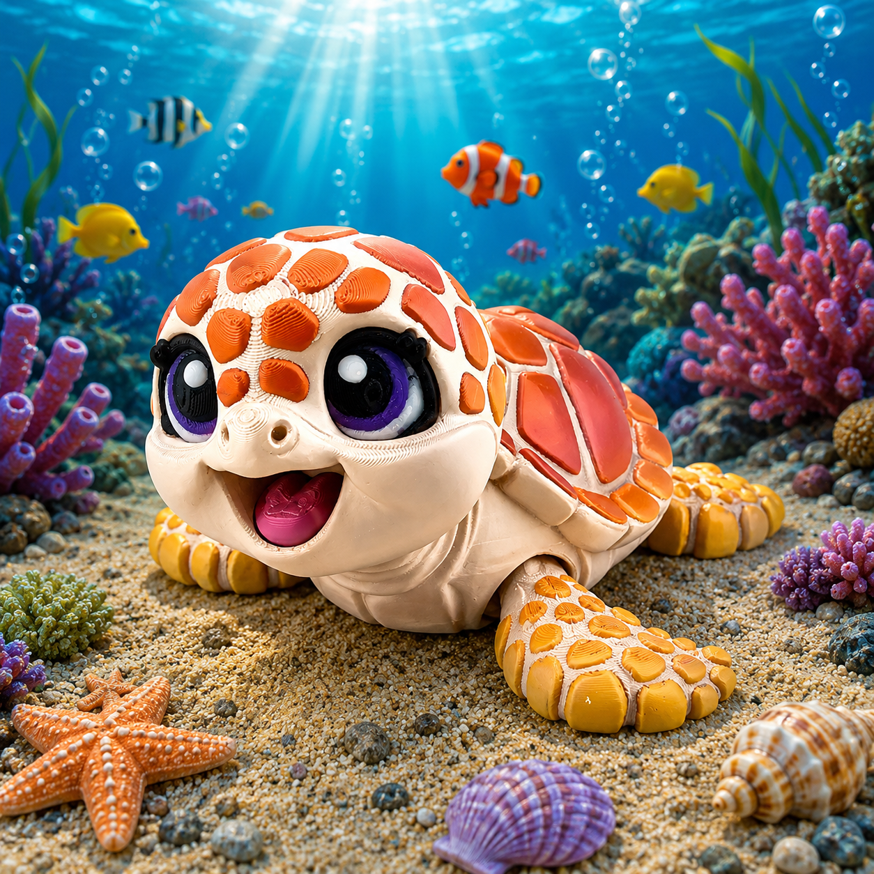 Prospect 3D - Happy Baby Sea Turtle – 3D Printed - Sea Turtle Shores Collection