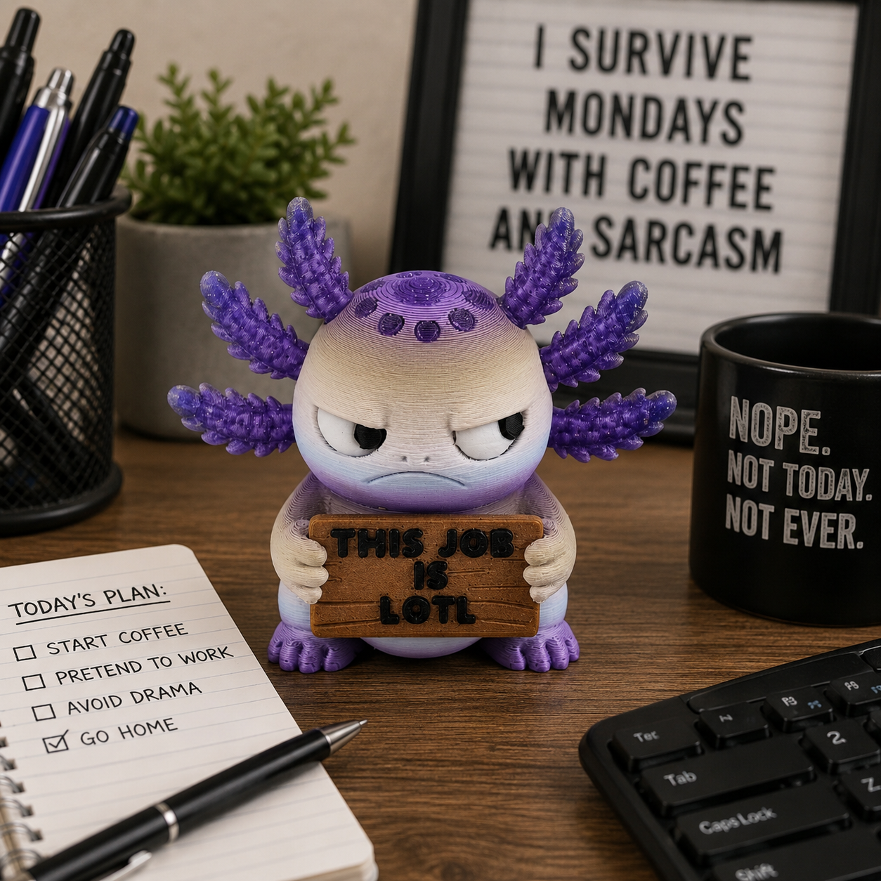 Prospect 3D - 3D Printed “Small Animals With Attitude” – Quirky Miniature Creatures for Desk, Shelf or Gifts