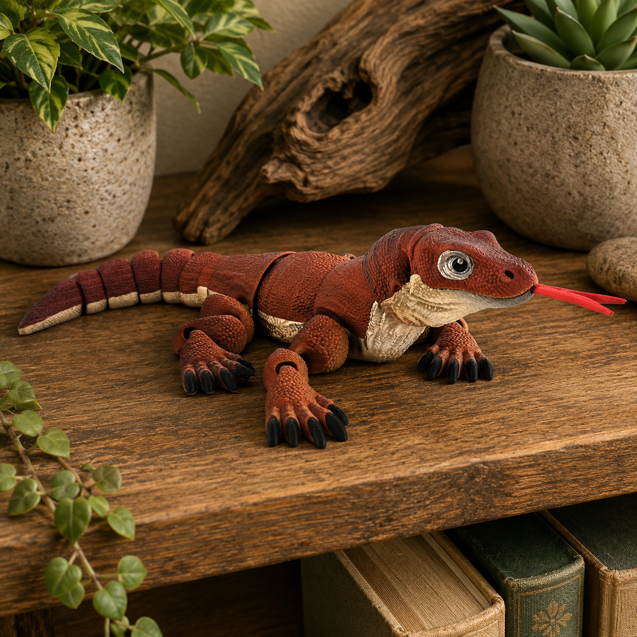 Prospect 3D - 3D Printed Komodo Dragon – Realistic Dragon Figure | 9.5" Wide x 14.5" Long