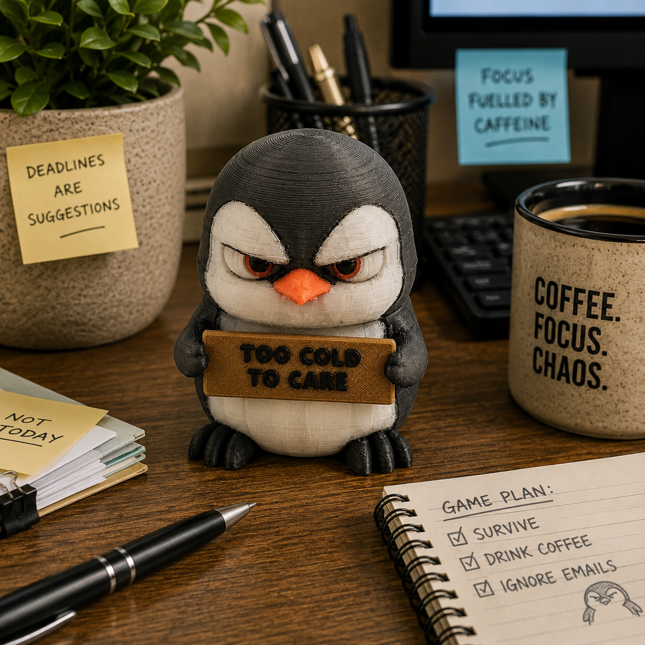 Prospect 3D - 3D Printed “Small Animals With Attitude” – Quirky Miniature Creatures for Desk, Shelf or Gifts