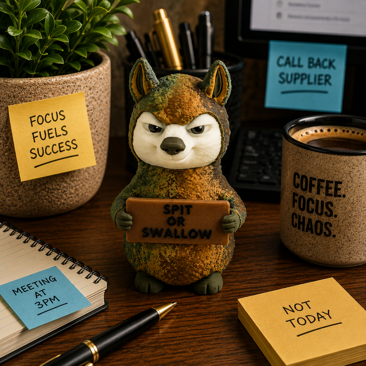 Prospect 3D - 3D Printed “Small Animals With Attitude” – Quirky Miniature Creatures for Desk, Shelf or Gifts