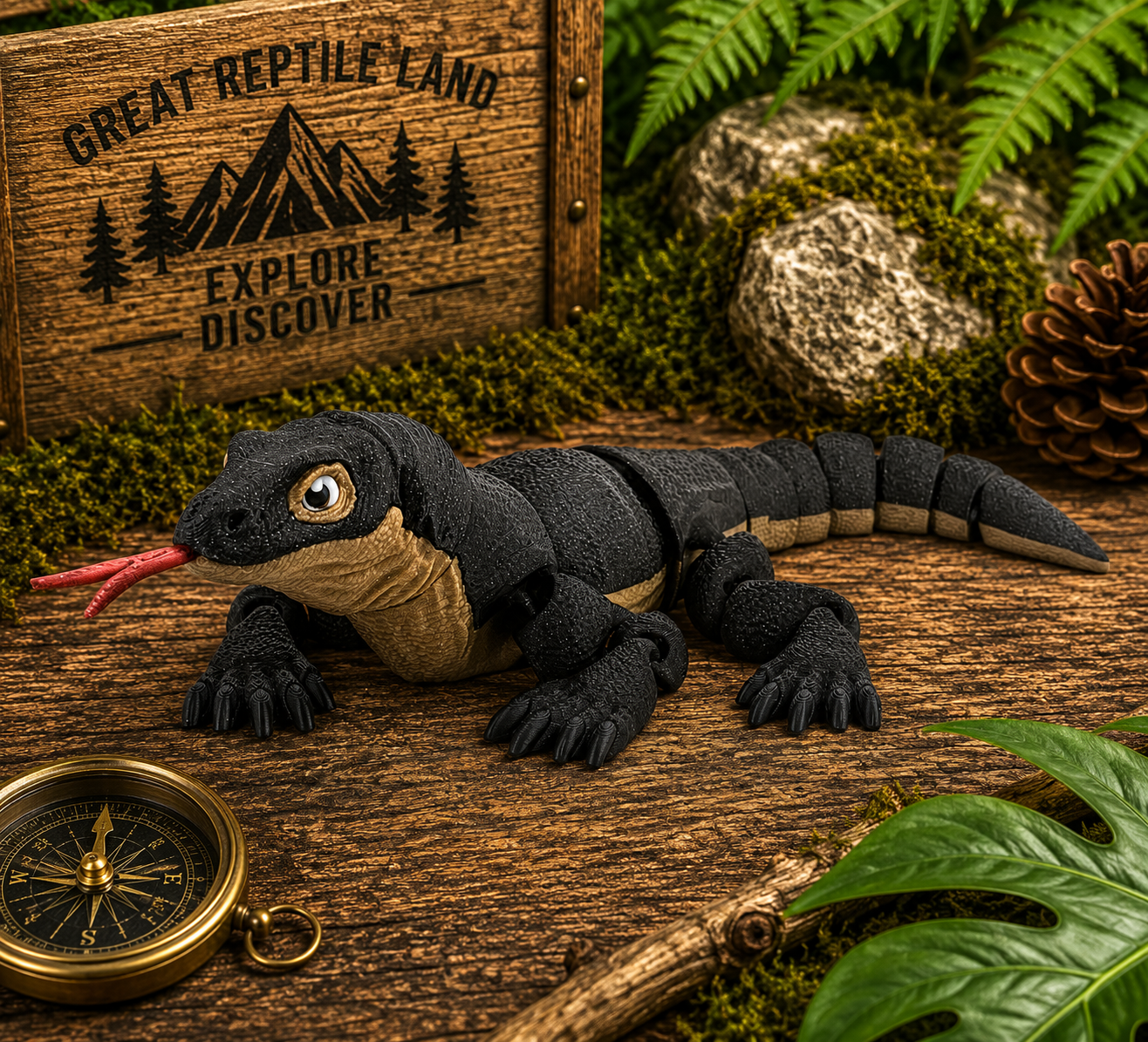 Prospect 3D - 3D Printed Lizard Babies – Adorable Bearded Dragons, Horned Lizards & More (5" Wide, 6–8" Long)