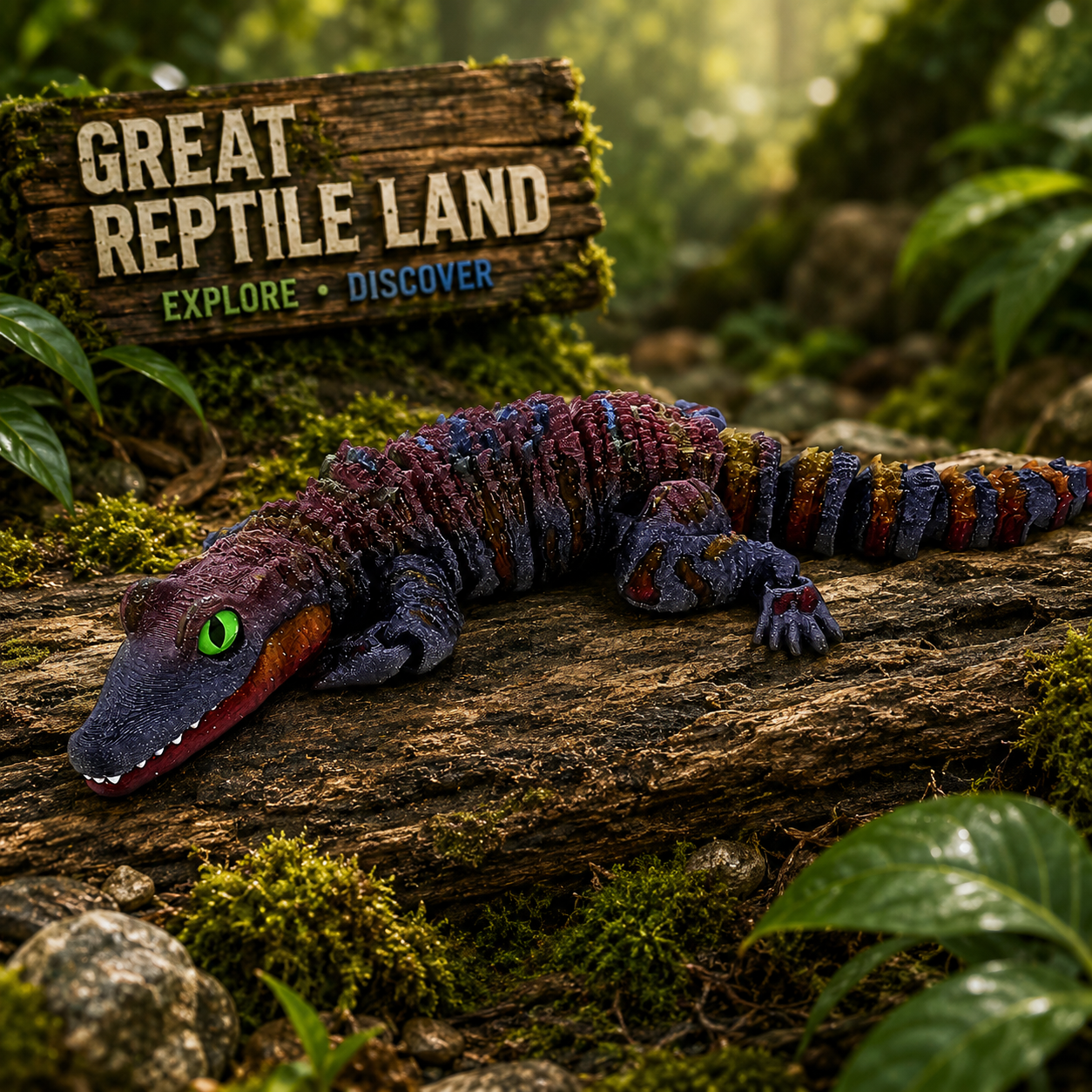 Prospect 3D - 3D Printed Alligator Figurine – 9.5" Long - Great Reptile Land